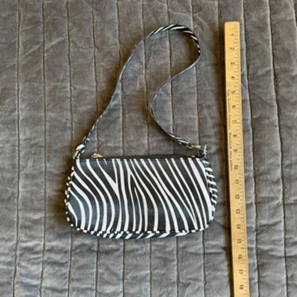 Zebra Print Mini Baguette Purse - Picture 3 of 7